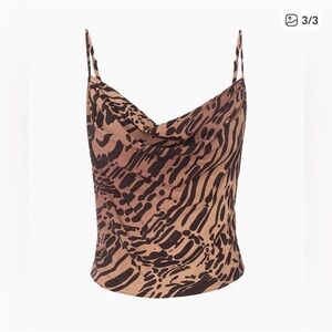 Good American Brown Patterned Camisole
